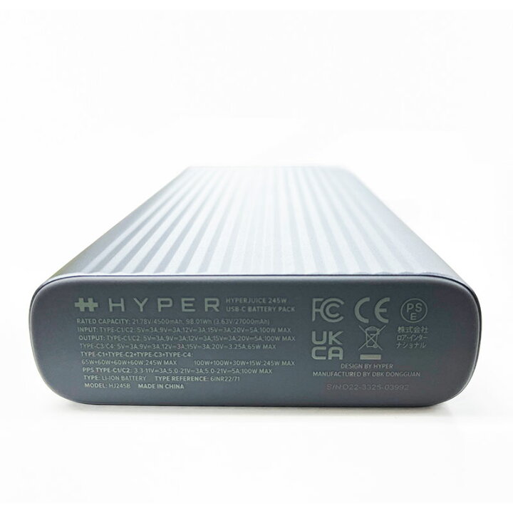 HYPER HyperJuice 27,000 mAh USB Type-C Battery Pack HJ245B B&H