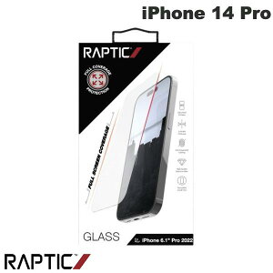RAPTIC iPhone 14 Pro Glass Full Coverage Clear ���� 0.33mm # RT_INPSPBGGF_CL ���v�e�B�b�N (�X�}�z�p�t���ی�K���X�t�B����)