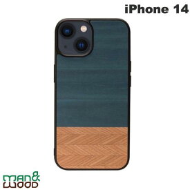 [ネコポス送料無料] Man & Wood iPhone 14 天然木ケース Denim # I23623i14 マンアンドウッド (スマホケース・カバー) ウッド 木製
