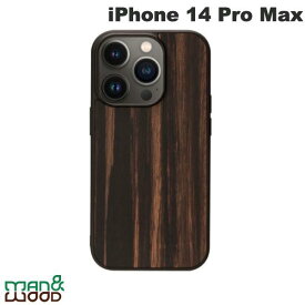 [ネコポス送料無料] Man & Wood iPhone 14 Pro Max 天然木ケース Ebony # I23644i14PM マンアンドウッド (スマホケース・カバー) 木製