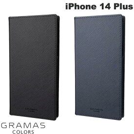 [ネコポス送料無料] GRAMAS COLORS iPhone 14 Plus G-FOLIO サフィアーノPUレザー フォリオケース グラマス カラーズ (スマホケース・カバー)