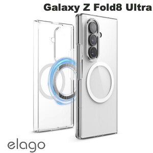 elago Galaxy Z Fold8 Ultra MAGNETIC CLEAR CASE �}�O�l�b�g���ڃP�[�X Transparent # EL_ZF8CSPCGF_TR �G���S (�A���h���C�h�X�}�z�P�[�X�E�J�o�[) �M�����N�V�[ �t�H�[���h8�E���g�� �P�[�X ���� �N���A MagSafe��