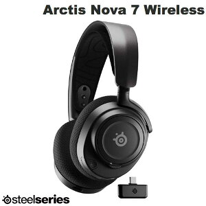 SteelSeries Arctis Nova 7 Wireless �L�� / 2.4GHz / Bluetooth 5.0 ���Ή� �Q�[�~���O�w�b�h�z�� # 61553J �X�e�B�[���V���[�Y (���� �w�b�h�z��)