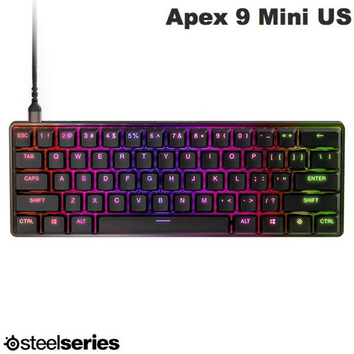 楽天市場】SteelSeries Apex 9 Mini US 英語配列 61キー 有線 テンキー 