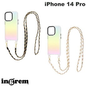 ingrem iPhone 14 Pro ハイブリッドケース ショルダーストラップ付 イングレム (スマホケース・カバー) オーロラ グラデーション