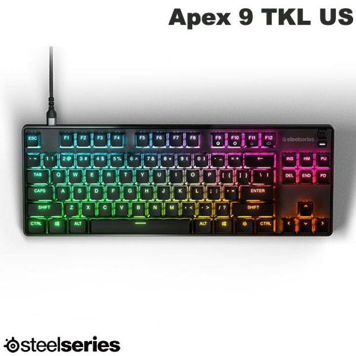 楽天市場】SteelSeries Apex 9 TKL US 英語配列 84キー 有線 テンキー 