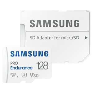SAMSUNG 128GB MicroSDXCJ[h PRO Endurance + Adapter Class10 UHS-I SDR104 ϋv COpbP[W SDA_v^[t # MB-MJ128KA TX ([J[h)