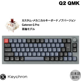 Keychron Q2 QMK シルバーグレー Mac日本語配列 有線 テンキーレス ホットスワップ Gateron G Pro 茶軸 70キー RGBライト カスタムメカニカルキーボード ノブバージョン # Q2-N3-JIS キークロン (キーボード) 【国内正規品】