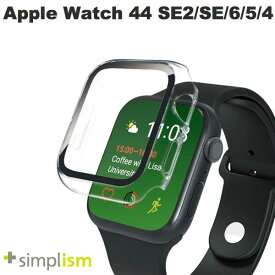 [ネコポス送料無料] Simplism Apple Watch 44mm SE 第2世代 / SE / 6 / 5 / 4 高透明 ガラス一体型PCケース クリア # TR-AW2244-GLPC-CCCL シンプリズム (アップルウォッチケース カバー)