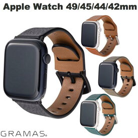 [ネコポス送料無料] GRAMAS Apple Watch 49 / 45 / 44 / 42mm イタリアンレザーバンド グラマス (アップルウォッチ ベルト バンド)