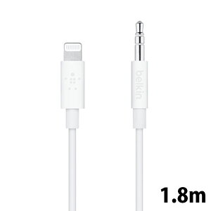 iPhonep AUXϊP[u I[fBIϊP[u  ԍ  CgjOP[u Xs[J[ڑ MFiF BELKIN Lightning to 3.5mm I[fBIP[u 1.8m zCg # AV10172BT06-WHT xL (