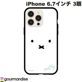 [ネコポス送料無料] gourmandise iPhone 14 Pro Max / 13 Pro Max / 12 Pro Max 耐衝撃ケース IIIIfi+ (イーフィット) ミッフィー フェイス # MF-336A グルマンディーズ (スマホケース・カバー)