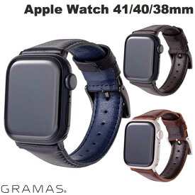 [ネコポス発送] 【セール対象品★6/4〜】 GRAMAS Apple Watch 41 / 40 / 38mm ミュージアムカーフレザーバンド グラマス (アップルウォッチ ベルト バンド)