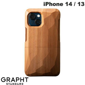 GRAPHT iPhone 14 / 13 Real Wood Case ���� ������/�I�C�� # GST1116-ichii �O���t�g �X�^���_�[�h (�X�}�z�P�[�X�E�J�o�[)
