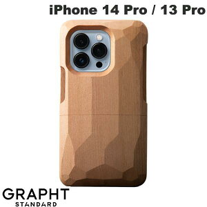 GRAPHT iPhone 14 Pro / 13 Pro Real Wood Case ���� ������/�I�C�� # GST1116-sakura �O���t�g �X�^���_�[�h (�X�}�z�P�[�X�E�J�o�[)
