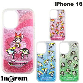 【セール☆SS限定】 iPhone16 ケース パワーパフガールズ ingrem iPhone 16 パワーパフガールズ 衝撃吸収 バンパー 動く キラキラ ラメ グリッターケース イングレム (スマホケース・カバー)