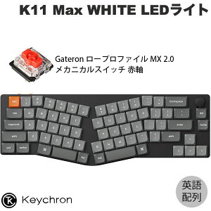 Keychron K11 Max AliceCAEg QMK Macpz L / Bluetooth 5.1 / 2.4GHz CX Ή eL[X Gateron [vt@C MX 2.0 Ԏ WHITE LEDCg JX^JjJL[{[h # K11M-A1-US