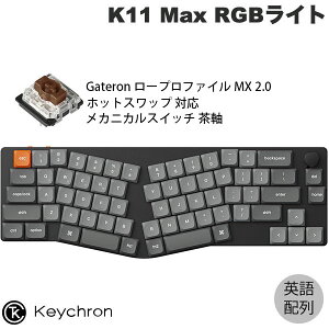 Keychron K11 Max AliceCAEg QMK Macpz L / Bluetooth 5.1 / 2.4GHz CX Ή eL[X zbgXbv [vt@C Gateron [vt@C MX 2.0  RGBCg JX^