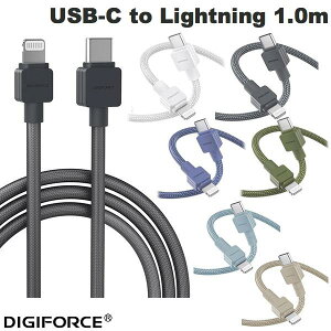 DIGIFORCE USB Type-C to Lightning Cable PDΉ 1.0m fWtH[X (USB Type-CP[u) CgjOP[u^CvC 1m