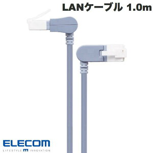 �G���R�� LAN�P�[�u�� CAT6A���� �ܐ܂�h�~ �c�X�C���O���R�l�N�^ ���X�C���O���R�l�N�^ 1.0m �u���[ # LD-GPATWV/BU10 �G���R�� (�����P�[�u��)