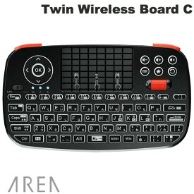 [ネコポス発送] AREA Twin Wireless Board C 日本語配列 Bluetooth / 2.4GHz ワイヤレス対応 ミニワイヤレスキーボード ブラック # SD-KB24GBT(C) エアリア (キーボード) ミニキーボード スマートテレビ TV