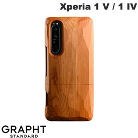 GRAPHT Xperia 1 V / 1 IV Real Wood Case 平彫 いちい/オイル # GST1119-ichii グラフト スタンダード (Xperia ケース) 一位一刀彫 木製ケース 天然木ケース