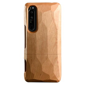 GRAPHT Xperia 1 V / 1 IV Real Wood Case 平彫 さくら/オイル # GST1119-sakura グラフト スタンダード (Xperia ケース) 一位一刀彫 木製ケース 天然木ケース