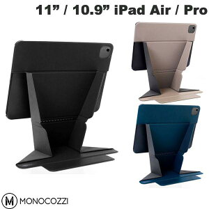 MONOCOZZI 11�C���` iPad Air M4 (2026) / M3 (2025) / M2 (2024) / 10.9�C���` iPad Air 5 / 4 / iPad Pro 4 / 3 / 2 / 1 LUCID REFINED RAISE �蒠�^�P�[�X ���m�R�W�[ (�^�u���b�g�J�o�[�E�P�[�X) 4WAY �X�^���h ���� �w�ʃN���A 