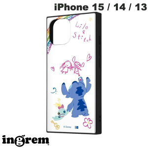 iPhone15 �P�[�X ingrem iPhone 15 / 14 / 13 �f�B�Y�j�[ �n�C�u���b�h�P�[�X KAKU ����&�X�e�B�b�` ������ # IQ-DP41K3TB/ST001 �C���O���� (�X�}�z�P�[�X�E�J�o�[) �X�e�B�b�`