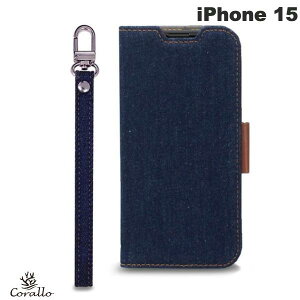 iPhone15 �P�[�X �蒠�^ ������� �J�[�h���[ Corallo iPhone 15 NU JEANS �蒠�^ �P�[�X INDIGO # CR_IONCSDNNJ_ID �R���[�� (�X�}�z�P�[�X�E�J�o�[)