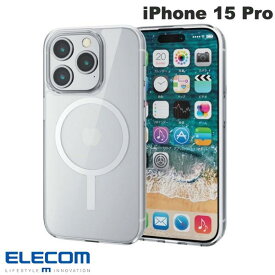 [ネコポス送料無料] エレコム iPhone 15 Pro ハイブリッドケース MAGKEEP ホワイト # PM-A23CMAG02WH エレコム (スマホケース・カバー)