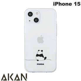 [ネコポス送料無料] AKAN iPhone 15 ソフトクリアケース パンダ # AK25622i15 エイカン (スマホケース・カバー)