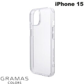 [ネコポス送料無料] GRAMAS COLORS iPhone 15 Glassty ガラスハイブリッドケース クリア # CHCGP-IP23CLR グラマス カラーズ (スマホケース・カバー)