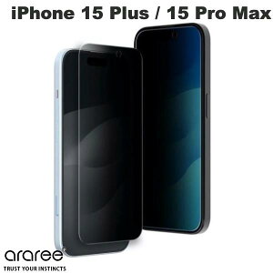 araree iPhone 15 Plus / 15 Pro Max core �̂������h�~�����K���X�t�B���� # AR25447i15PL �A�����[ (�X�}�z�p�t���ی�K���X�t�B����)