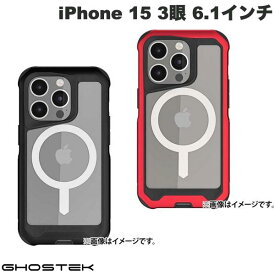 [ネコポス発送] GHOSTEK iPhone 15 Pro Atomic Slim MagSafe対応 アルミ合金製スリムケース ゴーステック (スマホケース・カバー) 背面クリア ふち高 フチ高
