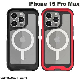 [ネコポス発送] GHOSTEK iPhone 15 Pro Max Atomic Slim MagSafe対応 アルミ合金製スリムケース ゴーステック (スマホケース・カバー) 背面クリア ふち高 フチ高
