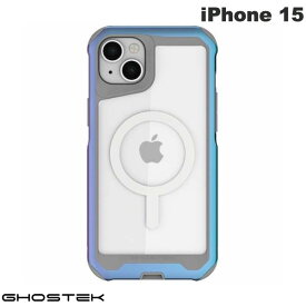 [ネコポス発送] GHOSTEK iPhone 15 Atomic Slim MagSafe対応 アルミ合金製スリムケース Prismatic # GHOCAS3499 ゴーステック (スマホケース・カバー) 背面クリア ふち高 フチ高
