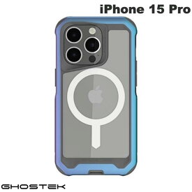 [ネコポス発送] GHOSTEK iPhone 15 Pro Atomic Slim MagSafe対応 アルミ合金製スリムケース Prismatic # GHOCAS3521 ゴーステック (スマホケース・カバー) 背面クリア ふち高 フチ高