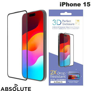 Absolute Technology iPhone 15 3D Perfect Enclosure EhGbW KXtB 0.33mm # 3DP15610BK Au\[g eNmW[ dx9H tKCht w䂪tɂ  \ʃR[eBO