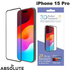 Absolute Technology iPhone 15 Pro 3D Perfect Enclosure EhGbW KXtB 0.33mm Au\[g eNmW[ dx9H tKCht w䂪tɂ  \ʃR[eBO