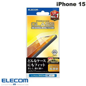 �G���R�� iPhone 15 �K���X�t�B���� ������ # PM-A23AFLGG �G���R�� (�X�}�z�p�t���ی�K���X�t�B����)