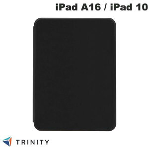 TRINITY iPad A16 (11����) / 10.9�C���` iPad 10 [FLIP SHELL 360] 360�x��]�� �w�ʃN���A �t���b�v�V�F���P�[�X �u���b�N # TR-IPD26-FS36-SMBK �g���j�e�B (�^�u���b�g�J�o�[�E�P�[�X)