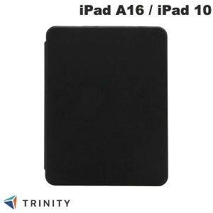 TRINITY iPad A16 (11����) / 10.9�C���` iPad 10 [Turtle Flip 360] Apple Pencil���[�\ 360�x��]�� �Ռ��z�� �n�C�u���b�h�N���A�t���b�v�P�[�X �u���b�N # TR-IPD26-FT36-SMBK �g���j�e�B (�^�u���b�g�J�o�[�E�P