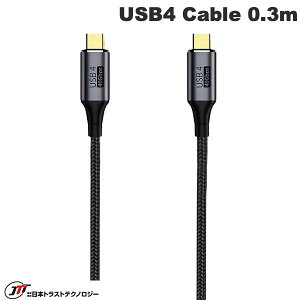 JTT Type C to Type C USB4 Multifunctional Data Cable PD�Ή� 0.3m # JTU4CC03-BK ���{�g���X�g�e�N�m���W�[ ( USB-C �P�[�u��) 100W PD�}���[�d �����f�[�^�]��