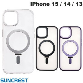 [ネコポス送料無料] SUNCREST iPhone 15 / 14 / 13 NEWT マグスタケース MagSafe対応 耐衝撃 スタンド一体型ケース サンクレスト (スマホケース・カバー)