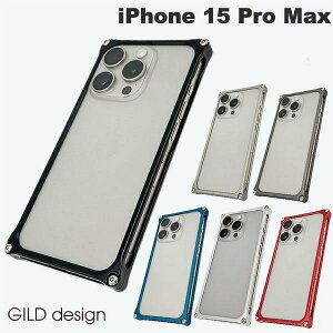 GILD design iPhone 15 Pro Max �\���b�h�o���p�[ �M���h�f�U�C�� (�X�}�z�P�[�X�E�J�o�[) ���{�� �A���~���o�� �W�������~�� �o���p�[ �ϏՌ� �}�b�g�`�^�j�E�� �u���[ �O���[