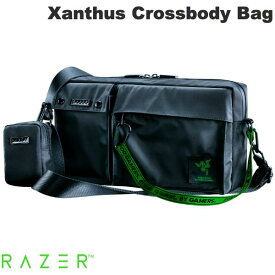Razer Xanthus Crossbody Bag 着脱式ミニポーチ付き ボディバッグ ブラック # RC81-04290119-0000 レーザー (バック) 撥水 ポケット付き ゲーミング用 通勤用
