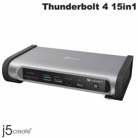 【あす楽】 j5 create Thunderbolt 4 クワッドディスプレイ PD対応 15in1 ドッキングステーション # JTD568 ジェイファイブクリエイト (サンダーボルト ハブ)