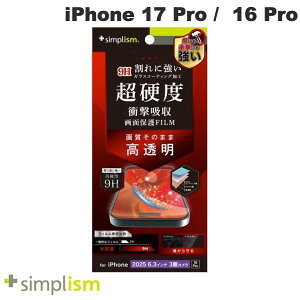 Simplism iPhone 17 Pro / 16 Pro 9HKXCN ʕیtB  # TR-IP25M3-PFPM-CC VvY (X}zptیtB) 2025
