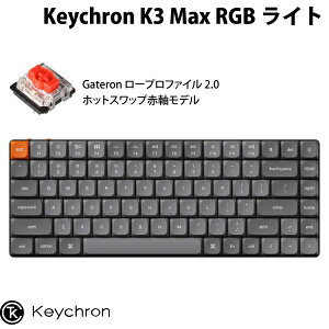 Keychron K3 Max QMK/VIA Macpz L / Bluetooth 5.1 CX Ή eL[X zbgXbv Gateron [vt@C 2.0 Ԏ RGBCg JjJL[{[h # K3M-H1-US L[N (L[{